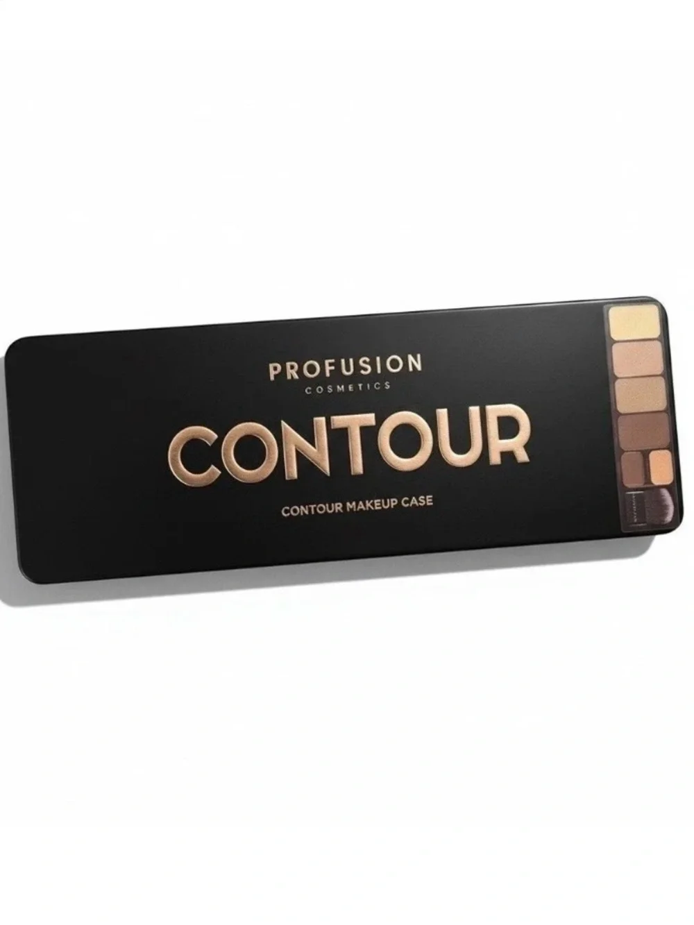 Profusion Cosmetics 6 Shade Contour Palette and Brush Kit 6873-11SET Black Case